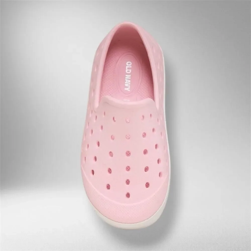 Old Navy Pink Perforated Slip On Clogs – Toddler Size 6